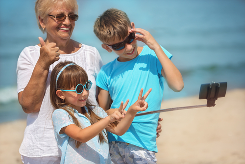 Hanging Out With Grandkids, Bus Rental Maine